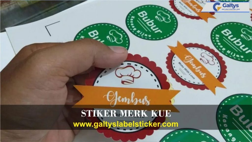 Jasa Cetak Stiker Merk Kue Pelabelan Desain Custom