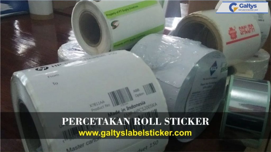 Percetakan Berbagai Jenis Stiker Roll Polos untuk Barcode dan Label