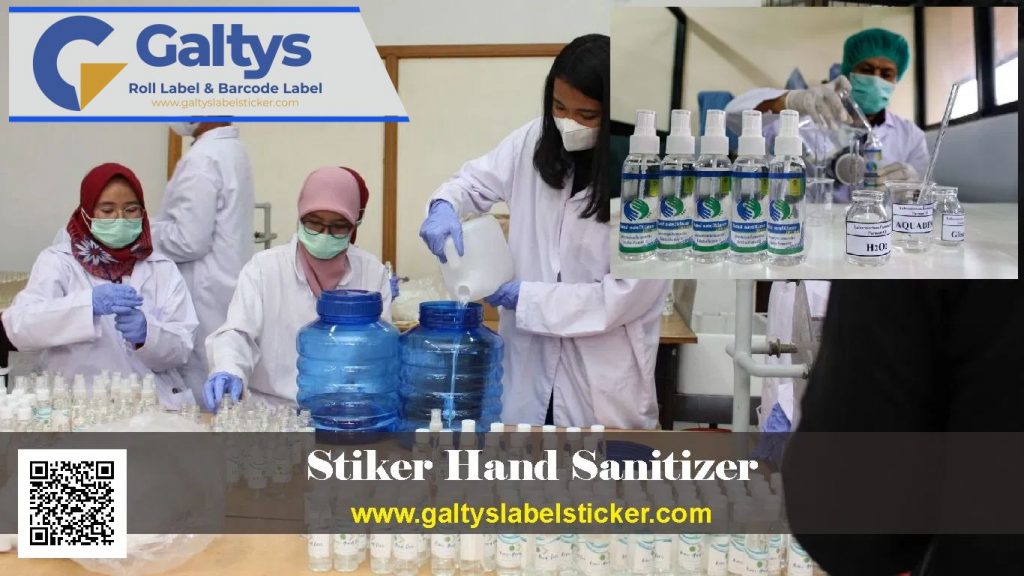 Jasa Cetak Pembuatan dan Produksi Stiker Hand Sanitizer (Handsanitizer)
